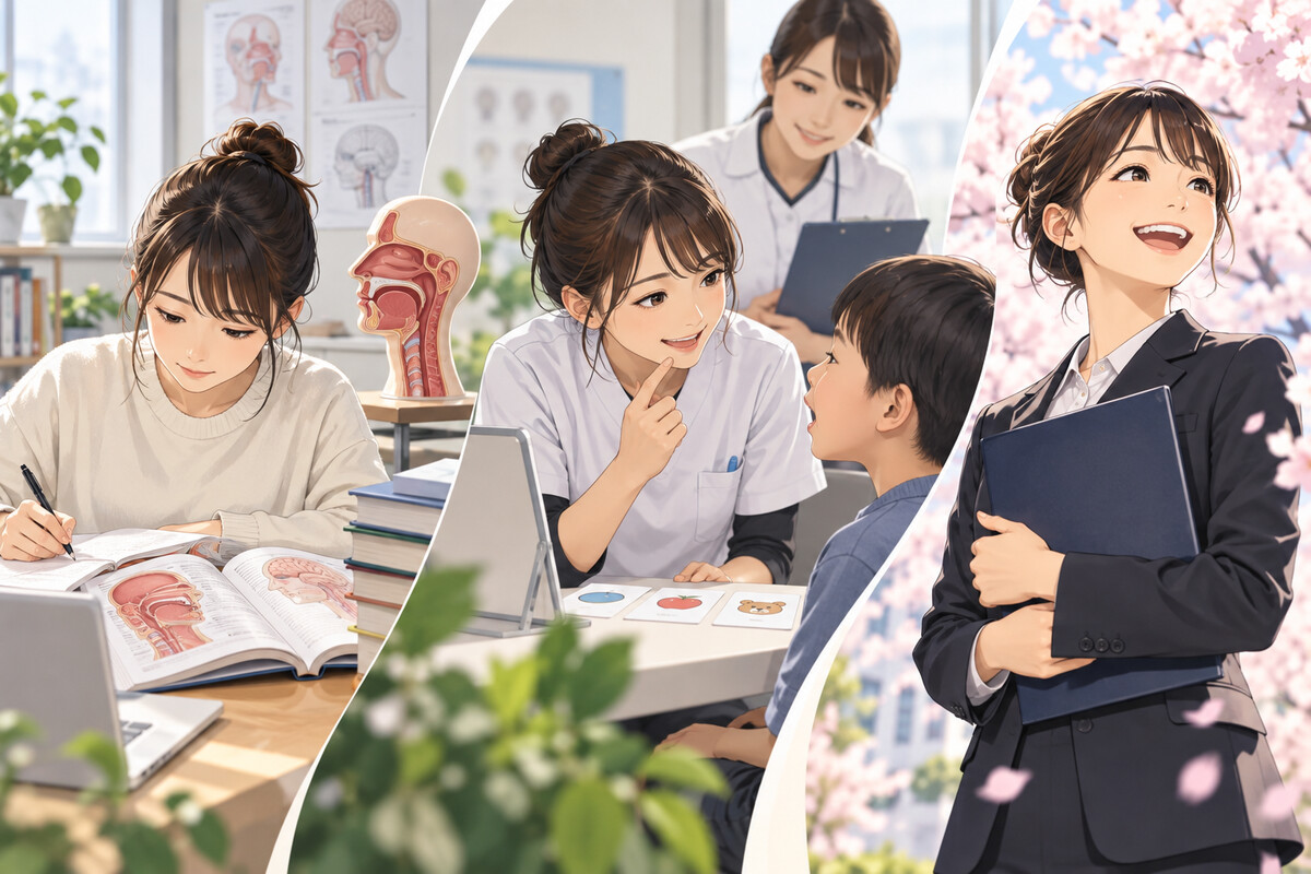 学習から臨床実習を経て言語聴覚士になるまでの流れ