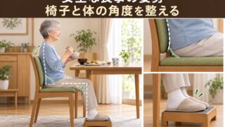 【言語聴覚士が解説】食事の姿勢(ポジショニング)の整え方|安全に食べるための椅子と体の角度