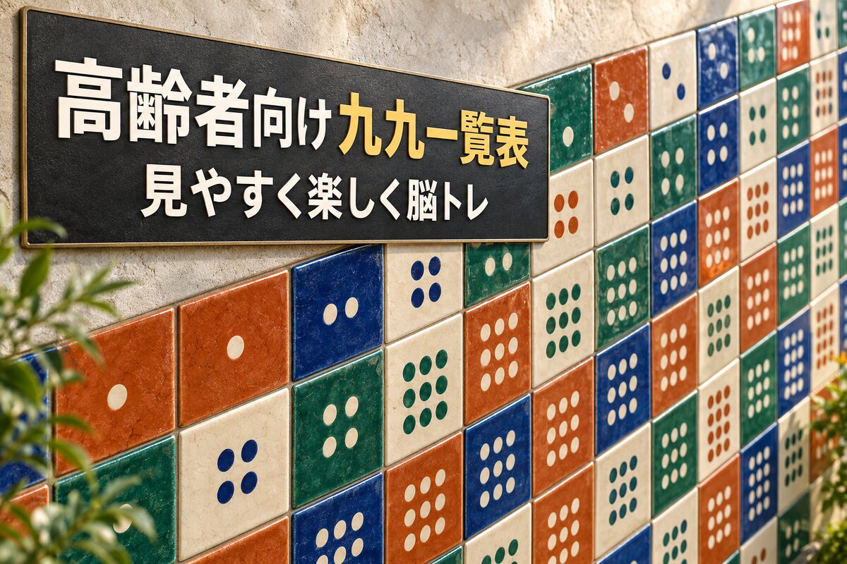 【言語聴覚士が解説】高齢者におすすめの九九一覧表｜認知症予防に効果的な脳トレ