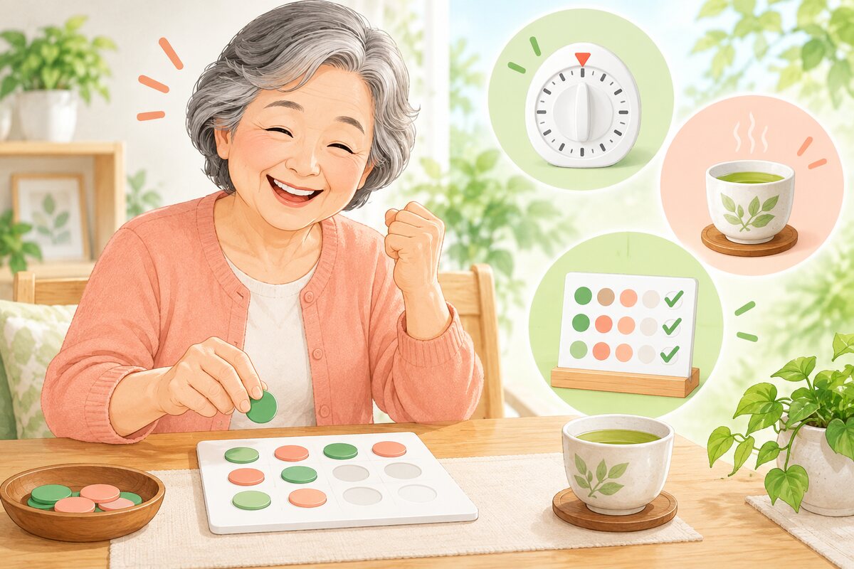 無理なく脳トレを続ける高齢者