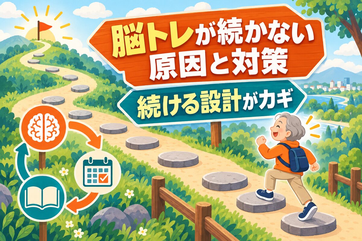 【言語聴覚士が解説】脳トレが続かない原因と対策｜認知症予防は「続ける設計」がカギ