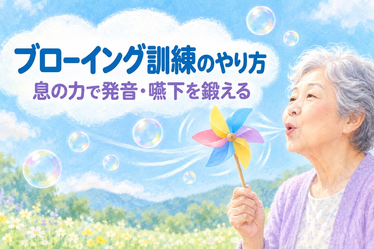 【言語聴覚士が解説】ブローイング訓練（吹く練習）のやり方｜息の力で構音・嚥下機能を鍛える