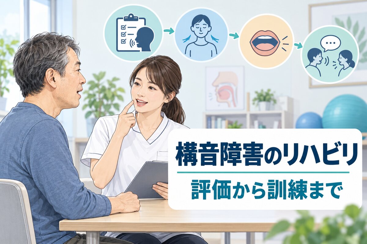 【言語聴覚士が解説】構音障害のリハビリの進み方｜評価からトレーニングまでの流れ